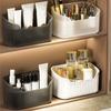 Desktop Cosmetics Storage Box Mirror Cabinet Plastic Organizer Box Large Capacity Skincare Perfume Makeup Organizer