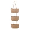 3-Tier Woven Storage Basket Wall Mounted Basket for Organizing Living Room