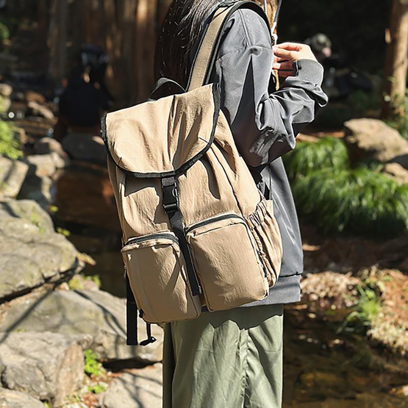 New Workwear Style Large-Capacity Backpack Lightweight Water-Resistant Multi-Pocket Outdoor Travel Backpack