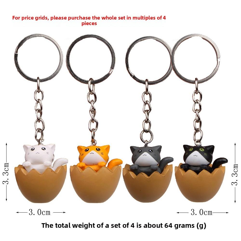 Adorable Cartoon Eggshell Cat Resin Pendants For Gift And Collection Purposes