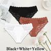 FINETOO 3PCS/Set Women Sexy Lace Panties Underwear Exotic Briefs Female Underpants Soft Lingerie Temptation Embroidery Intimates
