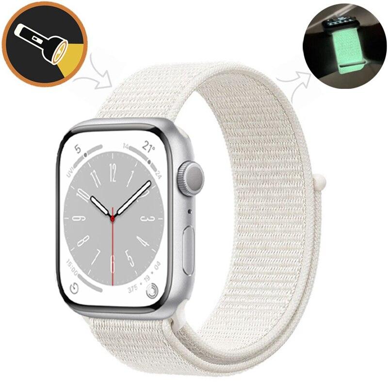 Нейлоновый ремешок-петля для Apple Watch Band 49 мм, 44 мм, 45 мм, 41 мм, 40 мм, 42 мм, 38 мм, браслет Correa iwatch series 3, 4, 5, 6 Se 7, 8, ультра, 49 мм, ремешок