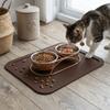 Tilt Proof Structure Pet Bowl Mat All-Weather Adaptable Non Slip Food Mat  Indoor Floor Use