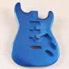 Metallic Blue Glossy Poplar Electric Guitar Body with Three Single-Coil Pickups for DIY Modification