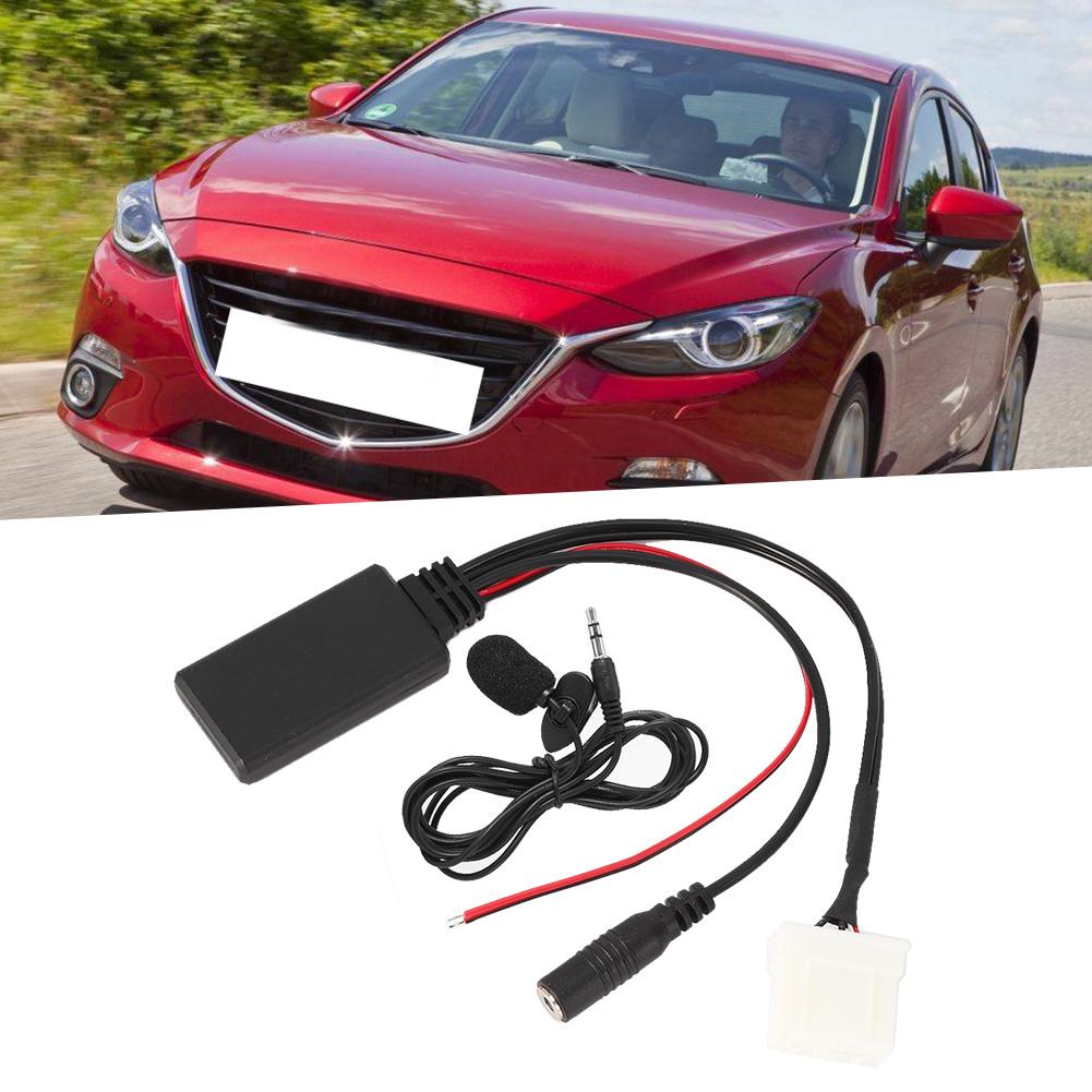 AUXin Cable Adapter Car Bluetooth 5.0 Microphone Fit for Mazda 2 3 5 6 RX8