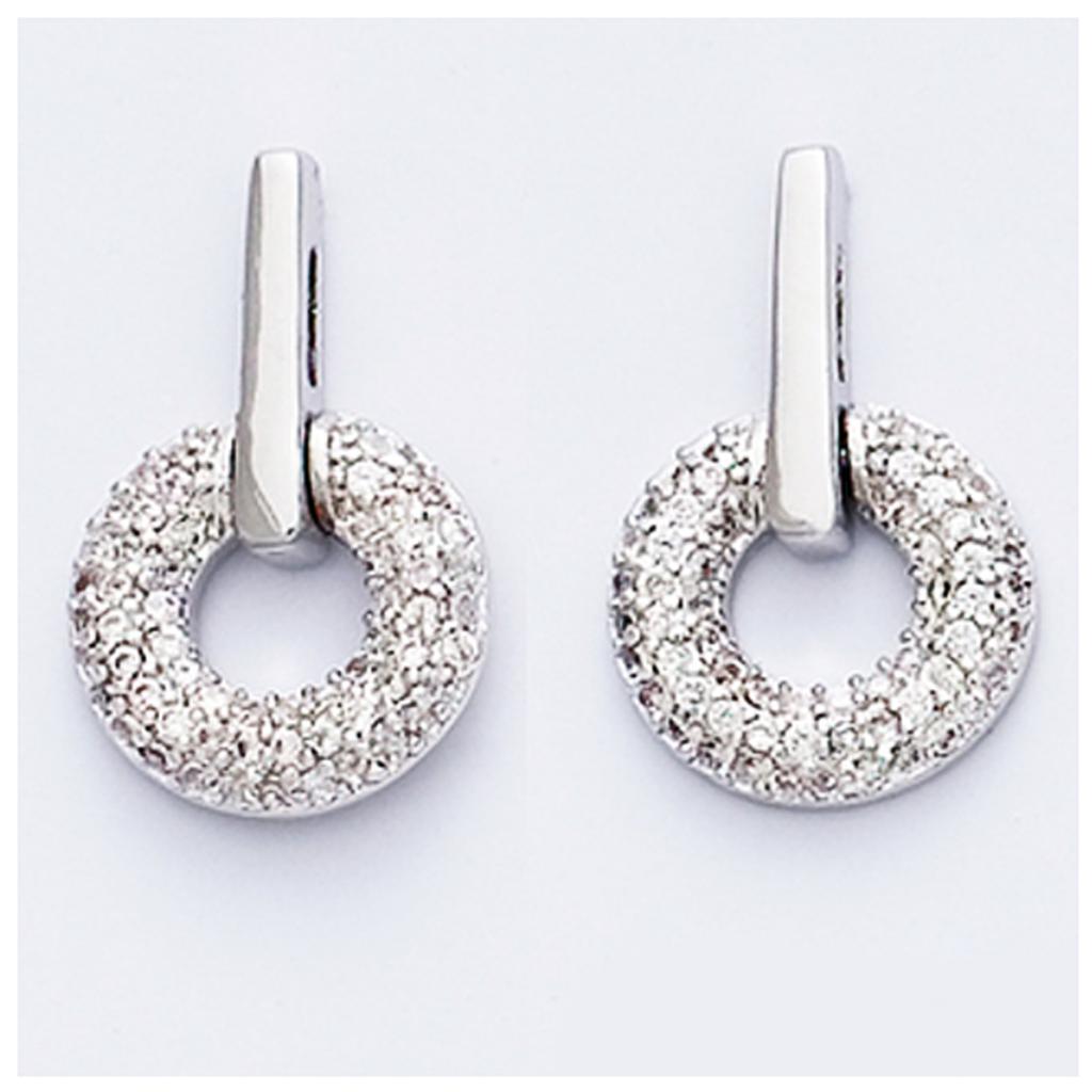 Les Trésors De Lily [K1360] - Silver Earrings 'Déesse' Silver White (rhodium-plated) - 20x12 Mm