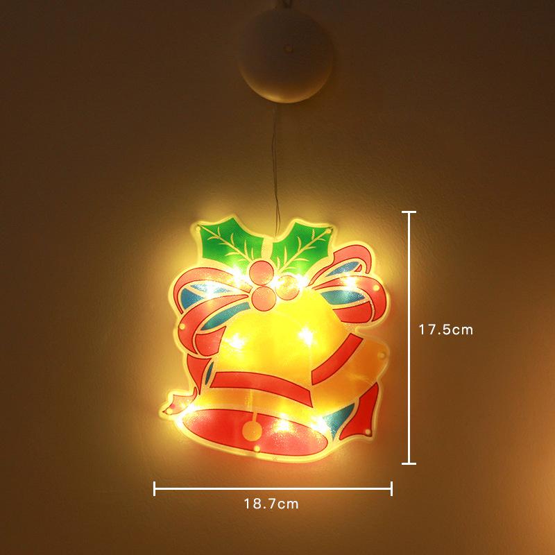 MAITA светодиодные фонари на присоске Санта-Клаус Снеговик оконные подвесные светильники праздничные украшения для рождественской елки огни