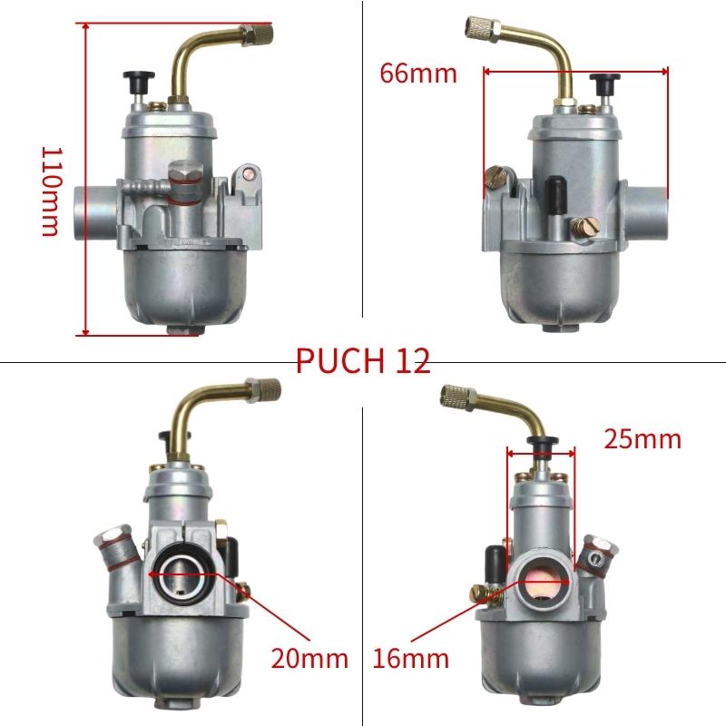 12mm 15mm Motorcycle Carburetor For Puch Maxi Bing E50 50cc  Engine Mini Scooter Moped Carb