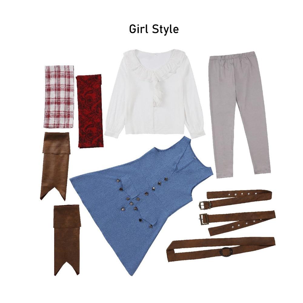 Kids Boys Girls Pirates of the Caribbean Vest Top Pants Headwear Belt Sets Halloween Cosplay Costumes Party Outfit