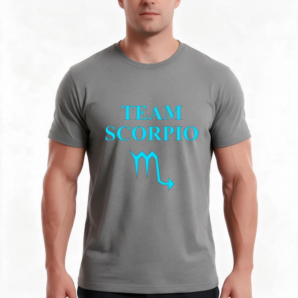 Team Scorpio Tshirt Summer Casual Cotton Tee Oversized Streetwear Tops Vintage Graphic Print Loose Fit Short Sleeve