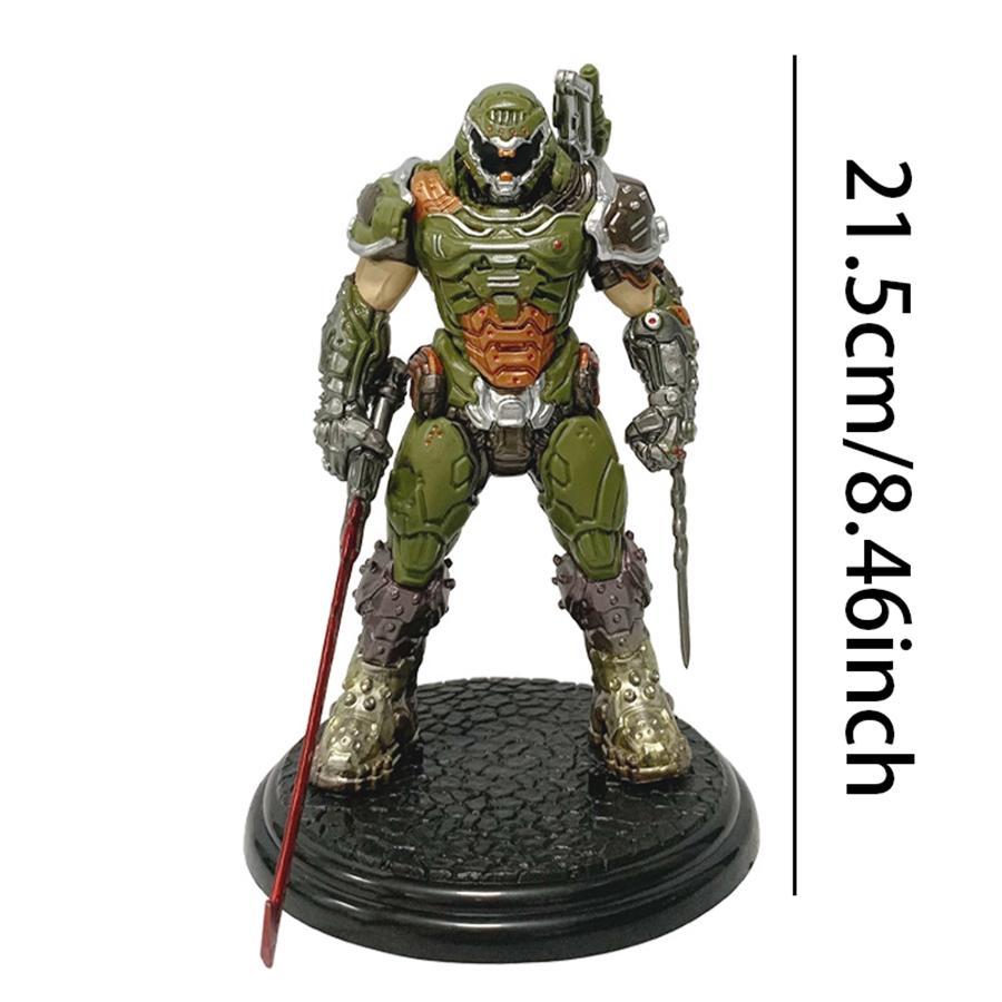 21,5 см Аниме Игра Doom Eternal Охотник большой и сильный Фигурка Действия Механическое Чувство Модель Игрушки Коллекция Фестивальные Подарки