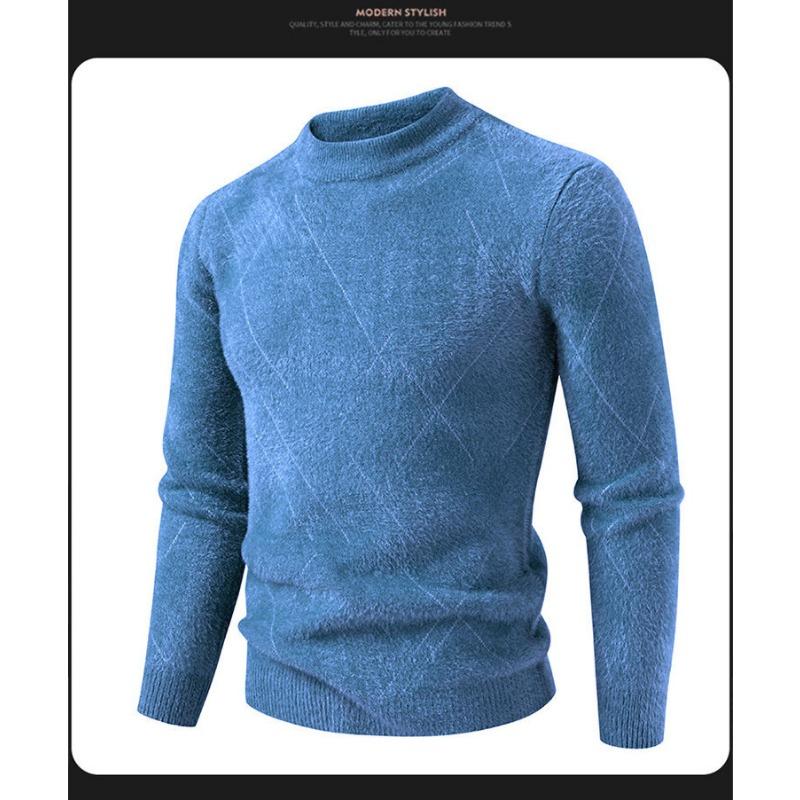 Men S Slim Fit Long Sleeve Crew Neck Knit Sweater