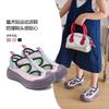 Girls Sports Sandals 2025 Summer New Boys Bag Head Net Shoes Breathable Hollow Children's Outdoor Hiking Shoes