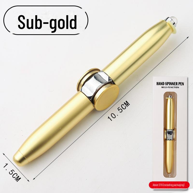 Шариковая ручка с вращающимся светящимся декомпрессионным металлическим гироскопом