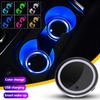 Новый Автомобильный Светодиодный Многоцветный Подсветка Подстаканника Зарядка USB Динамическая Атмосферная Подсветка Окна Декор