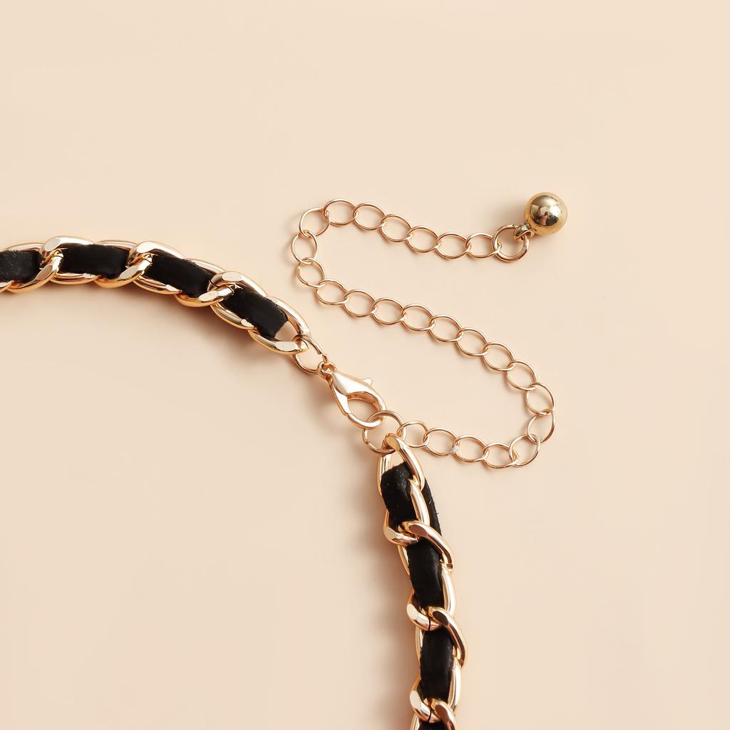 Accessories Tassel Ball Flash Diamond Pentagram Element Clavicle Chain Personality Creative Choker Necklace Female