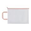 Mesh Zipper Pouch A4 Letter Size Clear Plastic File Bag Waterproof Zip File Folder Document Storage Bag for Travel School Office Supplies