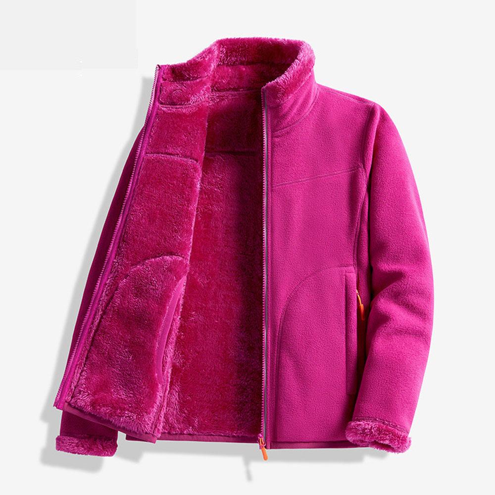 Women's Velvet Autumn Winter Clothes Thick Jacket Coat For Women Outdoor Coral Fleece