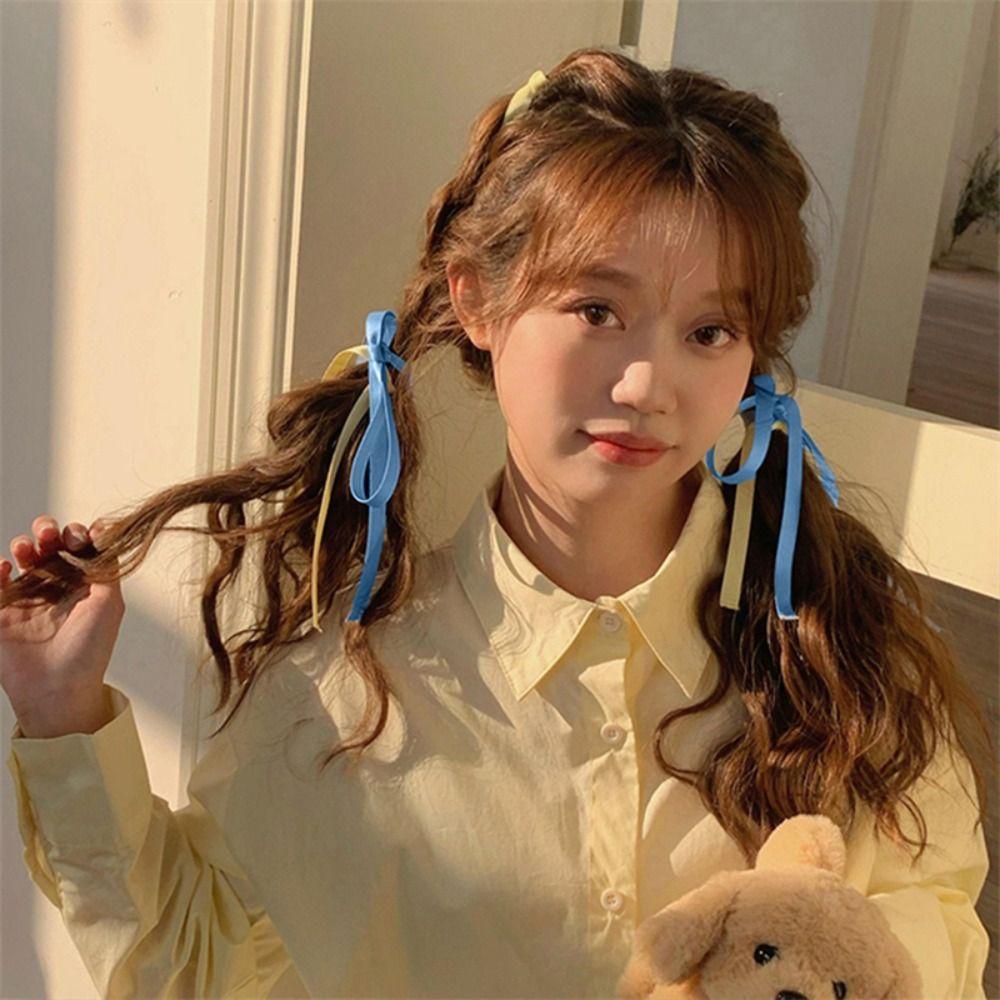 Colorful Braided Ribbon Hair Band Long Headband New Silk Hair Tie Girls