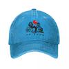 Vintage Horror Friends Baseball Cap Unisex Style Distressed Denim Headwear Horror Characters Outdoor Running Golf Hats Cap