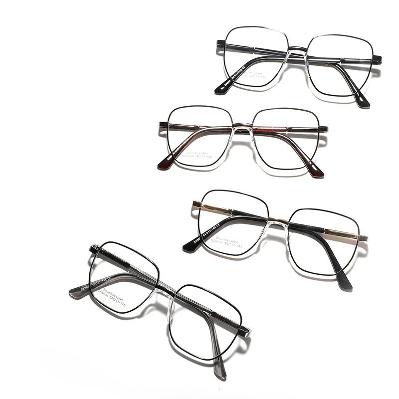 Очки Простая Большая Оправа Оправа для Миопии Обычное Зеркало Женский Повседневный Стиль Плоское Зеркало Мужской