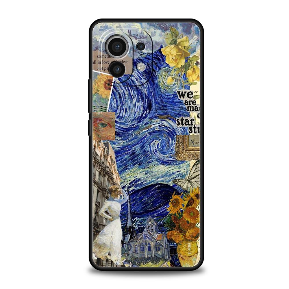 Чехол для телефона 'Звездная ночь' в стиле Ван Гога для Xiaomi 14 13T 12T Pro 12 13 11 Ultra Mi Note 10 Lite 10T 5G 11X Pro 11T 11i 9T Мягкая крышка