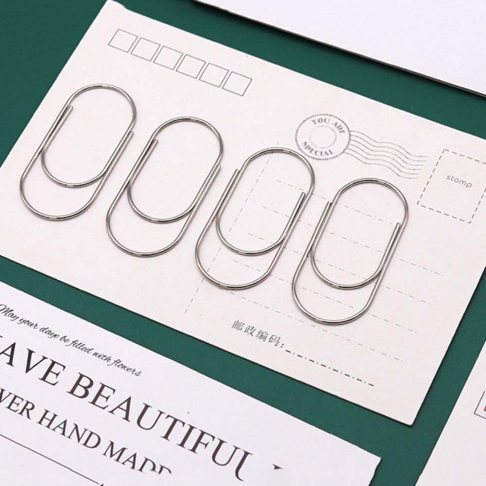 10pcs Durable Large Wide Paper Clips 50mm Kawaii Photo Paper Clip Large Size Paper Clips Student