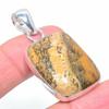 Натуральный камень Яшма Пикассо 925 стерлинговое серебро Подарочный кулон 1,89" e5W62