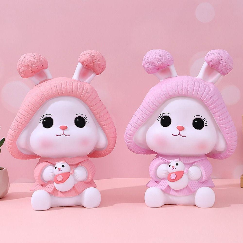 Милая копилка-свинка из винила с большим объемом для хранения, противоударная, прочная копилка-кролик для девочек