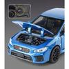 1/30 Subaru STI WRX Металлическая модель автомобиля Звук и свет Оттянуть Назад Детская игрушка Коллекционные предметы Подарок на день рождения