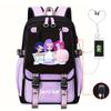 College Style Animation Cartoon Student Schoolbag Junior High School Multi-Functional Large Capacity Leisure Backpack