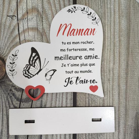 Деревянное украшение в виде сердца для родителей, отдельно стоящее украшение в виде сердца для стола, подарок на День отца, День матери