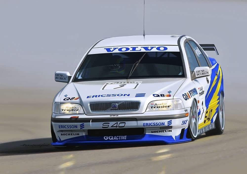 Масштабная модель Volvo S40 1997 BTCC Browns Хэтчбек Победитель Пластиковый Модельный Комплект с 3D-печатной Передней Решеткой и Заклепками на Капоте Platz/NuNu 1/24 (PN24034HE)