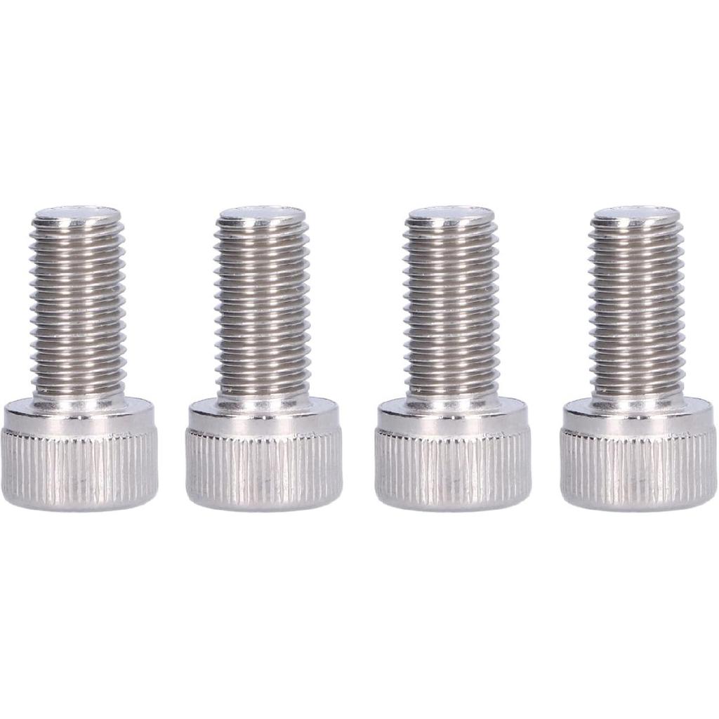 Hex Bolt, 1.25mm Fine Pitch M10 4Pcs Socket Cap Screw Bright Finish A2-70 Stainless Steel for Construction for DIY Jobs for Automotive