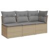 VidaXL Canapé de Jardin avec Coussins 2 Places, Siège avec Housse, Meuble de Terrasse Patio Balcon Extérieur, Beige Résine 366103