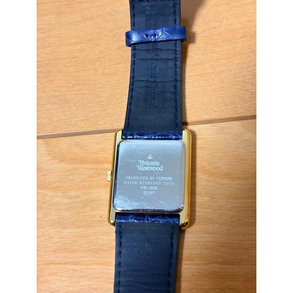 Used Vivienne Westwood Watch Square Blue CrocFeraligatr