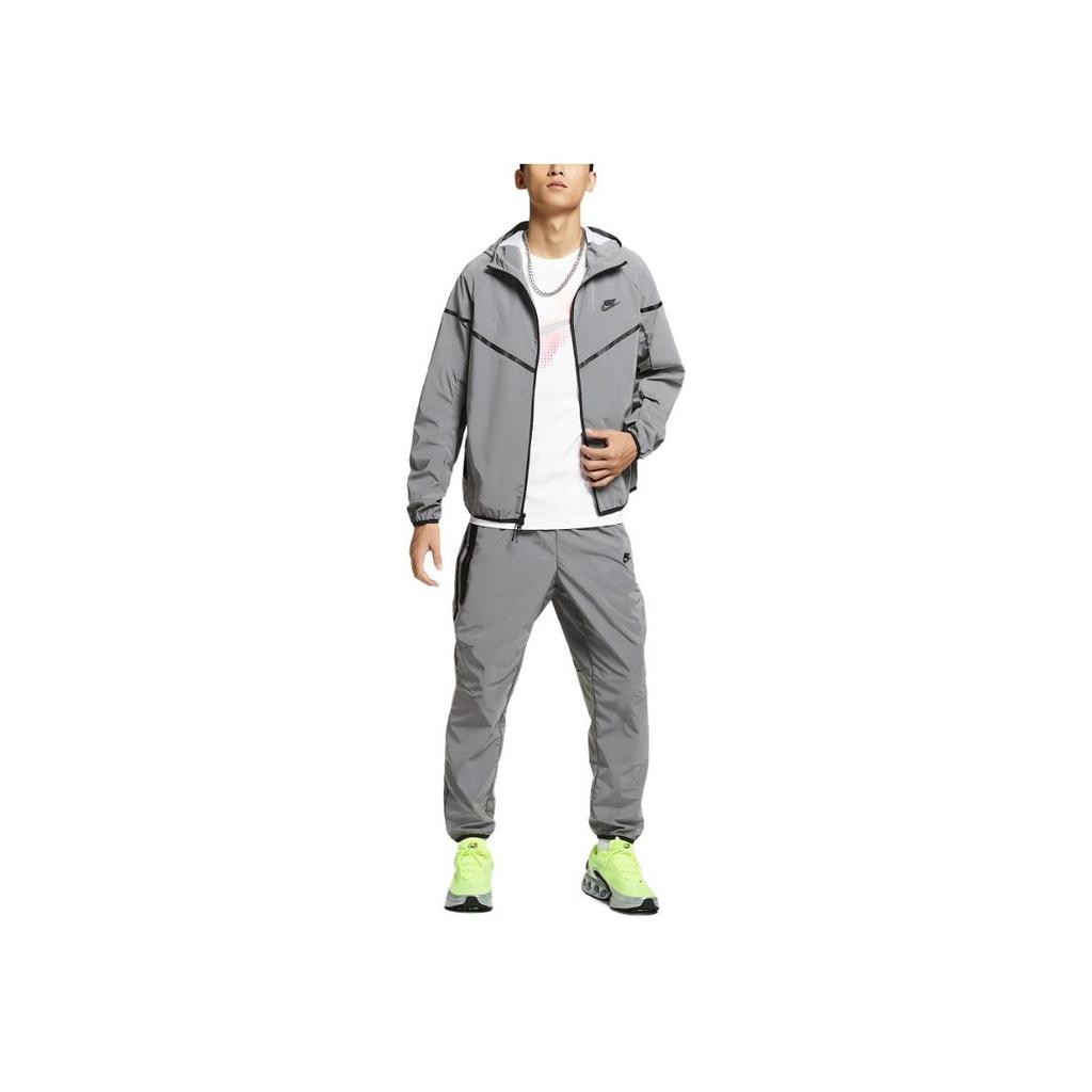 Nike Woven FW24 Flash Tech Series Hooded Zip Long Sleeve Jacket Men jackets Reflective-Silver Black FZ7586-035