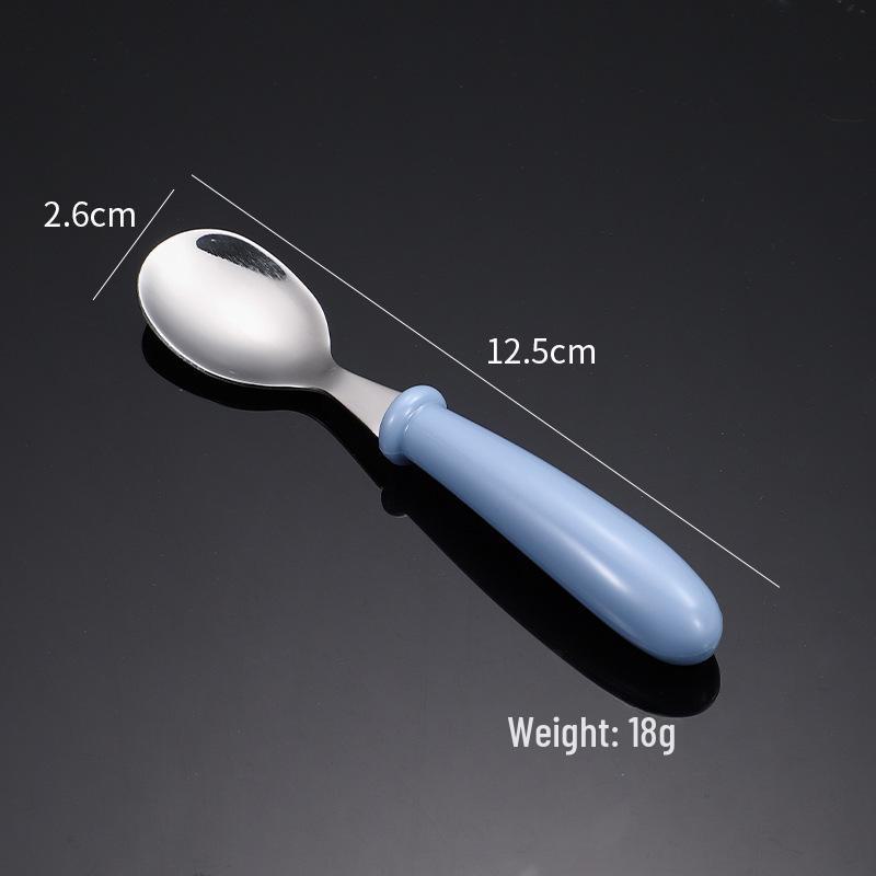 Детский набор столовых приборов из нержавеющей стали 304: Ложка, вилка и коробка — идеальный подарок для младенцев и мам