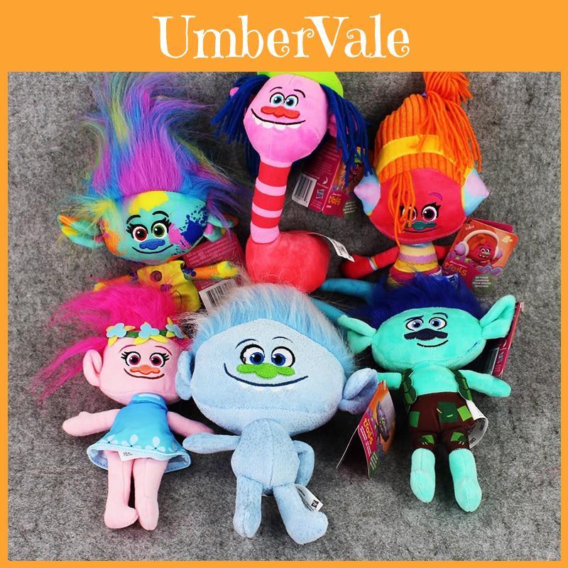 Плюшевая кукла Dreamworks Movie Trolls World Tour Poppy Branch Barb, мягкая игрушка, идеально подходит для детей