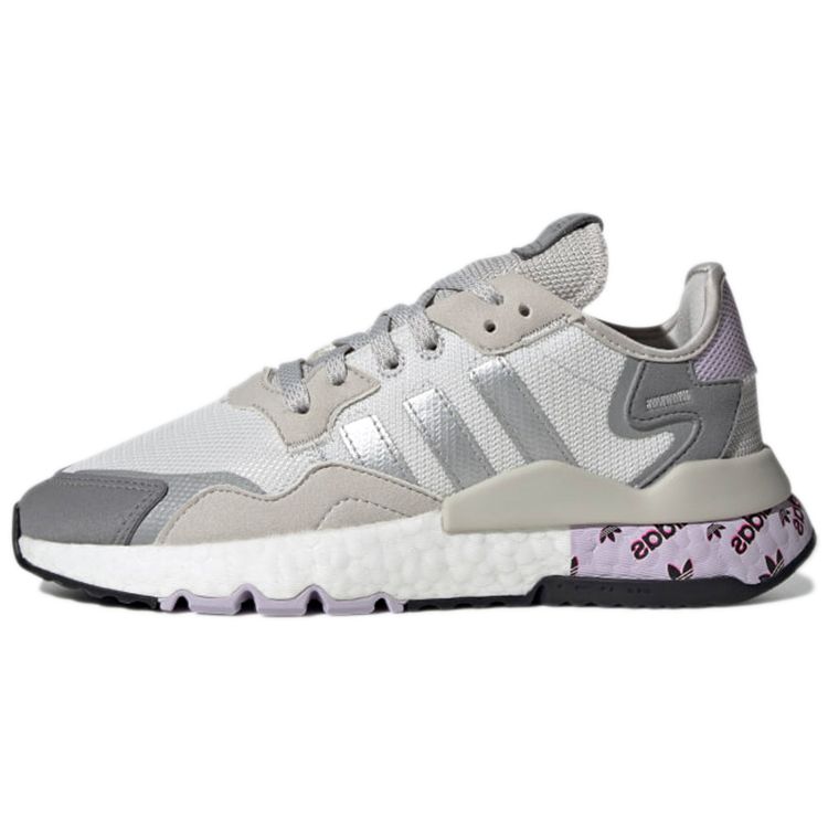 Adidas Originals Nite Jogger Fabric Comfortable Versatile Running Shoes Durable Breathable Low-Top Casual Shoes Women Sneaker Cool-Grey H01737