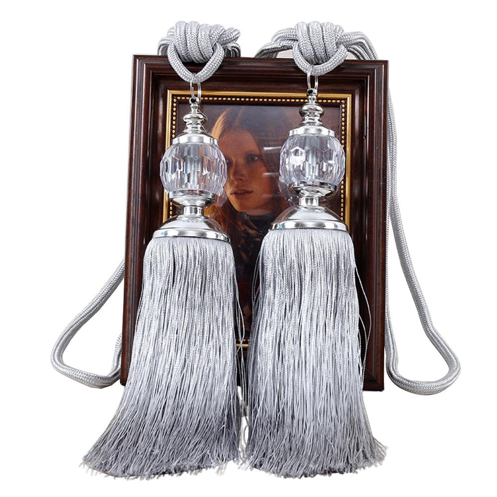 1 пара европейских искусственных хрустальных кисточек с бахромой для штор с подхватом на спине, оконные шторы, декор