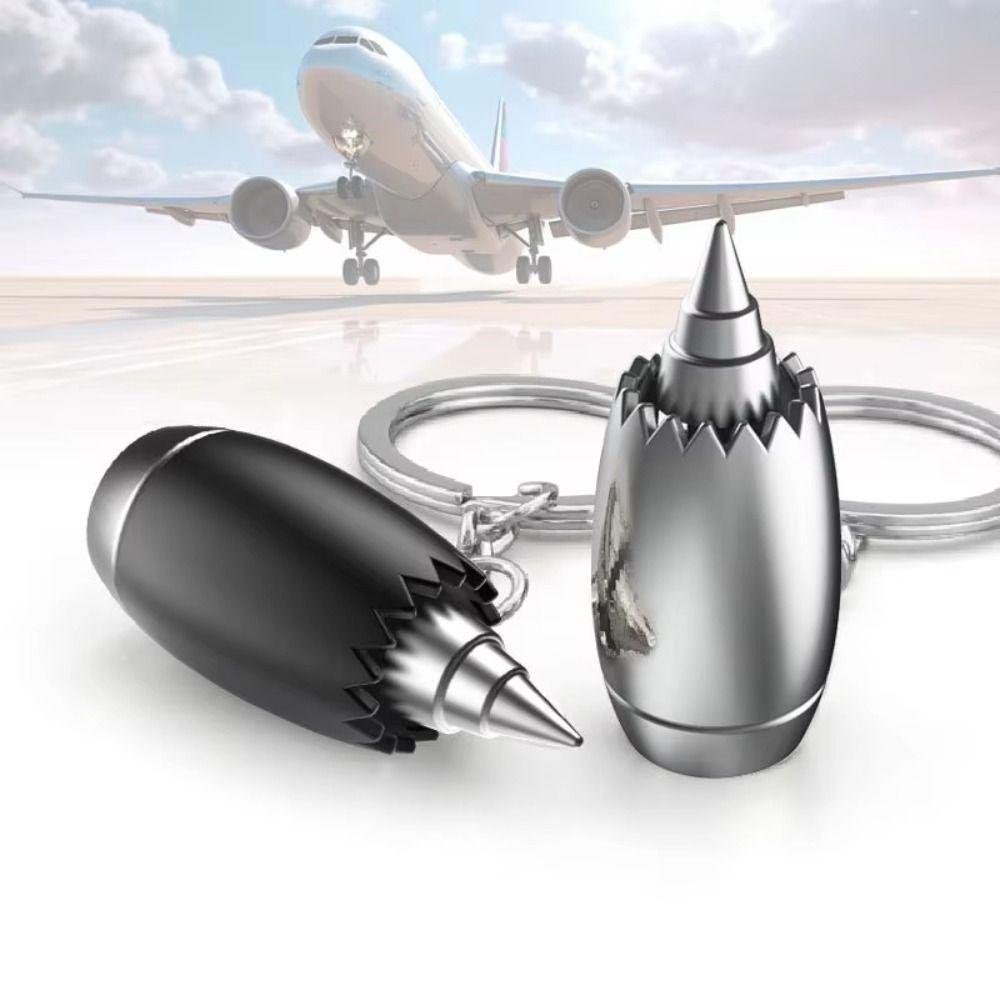 Cellphone Charm Aircraft Engine Key Chain Bag Decorative Mini Jet Engine Aviation Academy