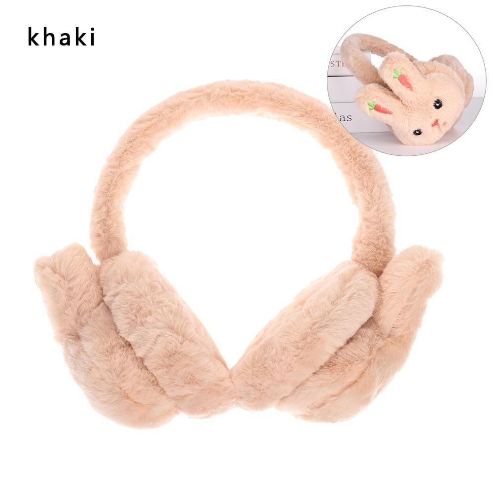 Зимние теплые наушники с рисунком кролика, плюшевые толстые и мягкие наушники, защита ушей, теплые наушники для взрослых детей