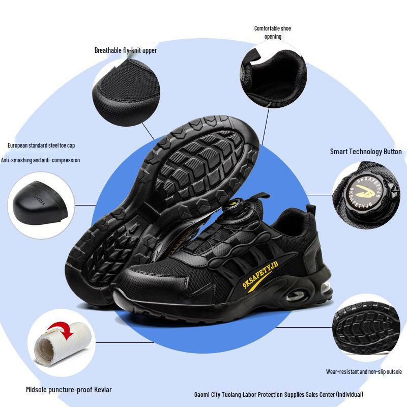 SHEIN Защитные ботинки с стальным носком: Износостойкие, ударопрочные, протыкаемые рабочие ботинки для всех сезонов.