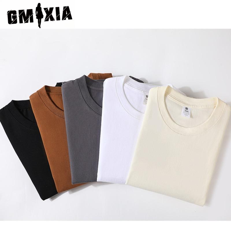 GMXIA Хлопковая футболка с коротким рукавом, мужская модная свободная рубашка с половиной рукава, сострадательная рубашка с принтом