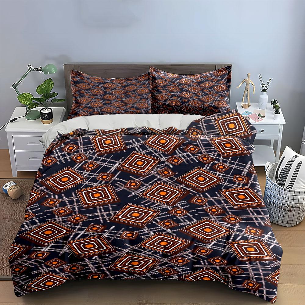 Diamond shapes with lines. Bedding sets Duvet cover sets Duvet covers Pillowcases(1 * Duvet Cover 2 * Pillowcases, without duvet insert)