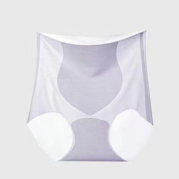 Женское нижнее белье Ice Silk с высокой талией в цвете Nude — ультратонкое, бесшовное, с подтяжкой живота и увеличением ягодиц