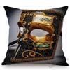 Venice Masquerade Mask Fashion Venetian Masks Art Sofa Pillowcase Linen Beauty Store Girl Room Decoration Pillow Cushion Cover