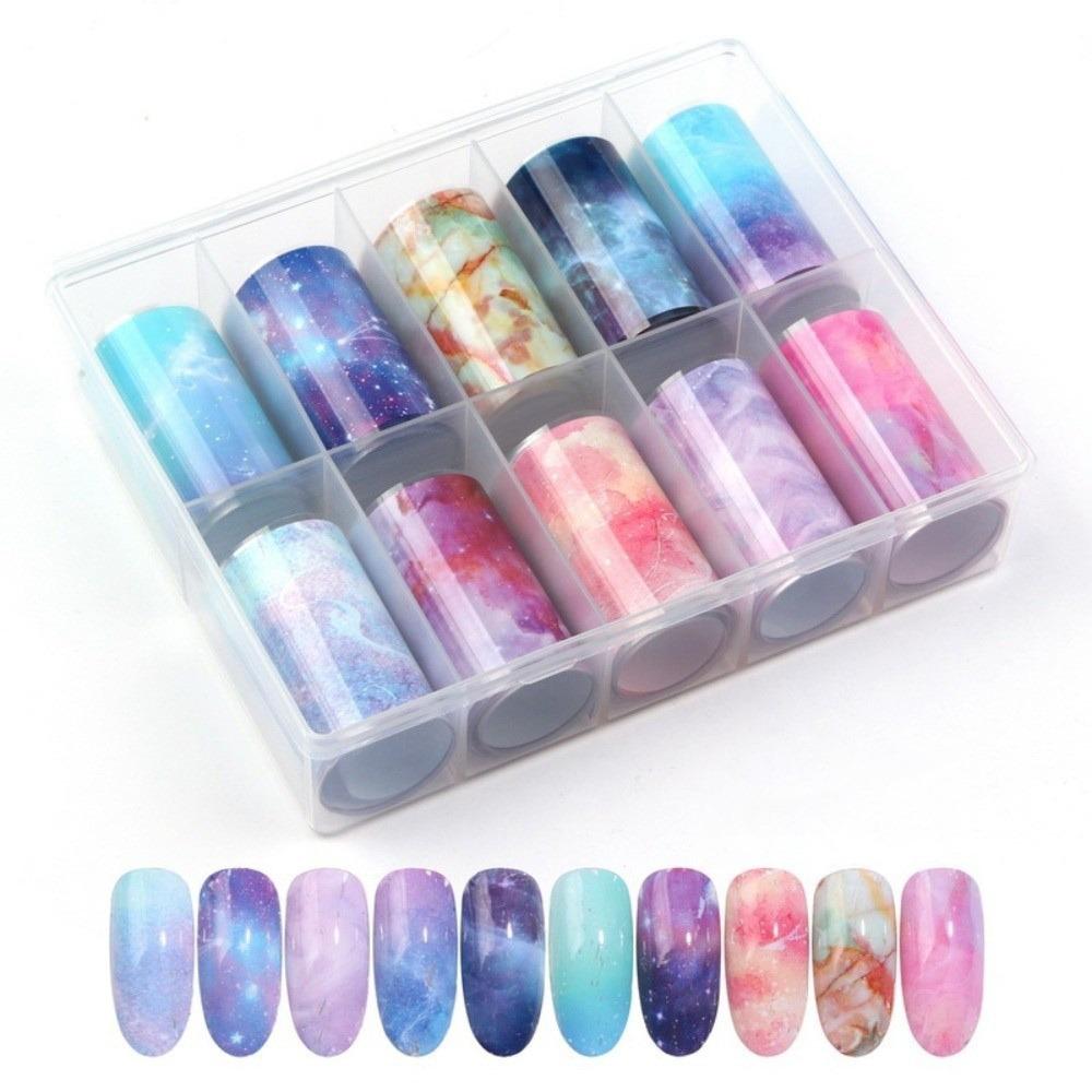 Flower Nail Foils The Starry Sky Nail Art Stickers Fashion Nail Stickers Nail Decoration