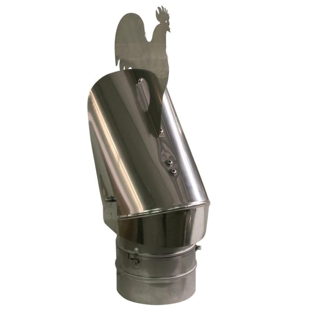 180Mm Chimney Cowl Cock Design Anti Downdraught Flue Air Extraction